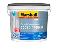 Краска Marshall латекс EXPORT- 7 мат особо прочная BW 9 л