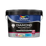 Краска DULUX PROFESSIONAL DIAMOND MAX PROTECT для стен и потолков износостойкая, матовая, BW 1л
