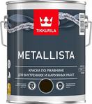Краска по ржавчине 3 в 1 Tikkurila Metallista серебристый, глянц. 0,8 л