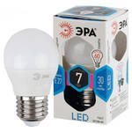 Лампа светодиодная  Эра LED Р45-7W-840-E27 (диод, шар, 7Вт, нейтр, Е27)