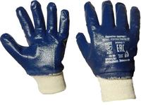 Перчатки  нитриловые (полный облив, МАНЖЕТ РЕЗИНКА) синие NEW