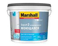 Краска Marshall латекс EXPORT- 2 мат моющая BW 2,5л