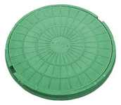 Люк полимерно-песчаный круглый /зеленый/ d62 630*630*50 мм 14 кг